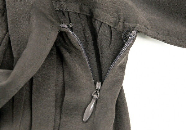 ISSEY MIYAKE Poly Gather Pleat Skirt Brown Size 2
