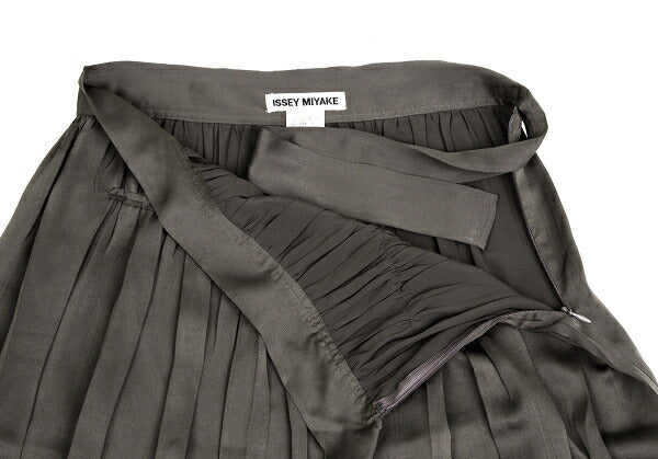 ISSEY MIYAKE Poly Gather Pleat Skirt Brown Size 2