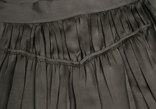 ISSEY MIYAKE Poly Gather Pleat Skirt Brown Size 2