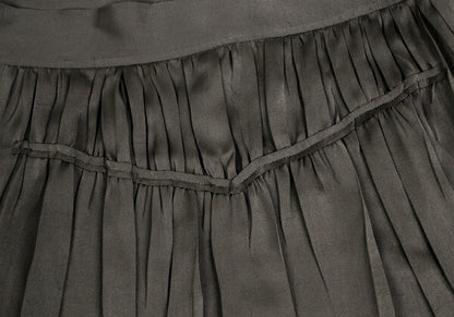 ISSEY MIYAKE Poly Gather Pleat Skirt Brown Size 2