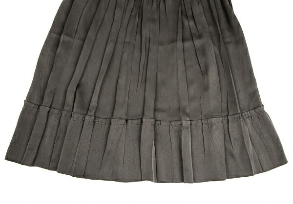 ISSEY MIYAKE Poly Gather Pleat Skirt Brown Size 2