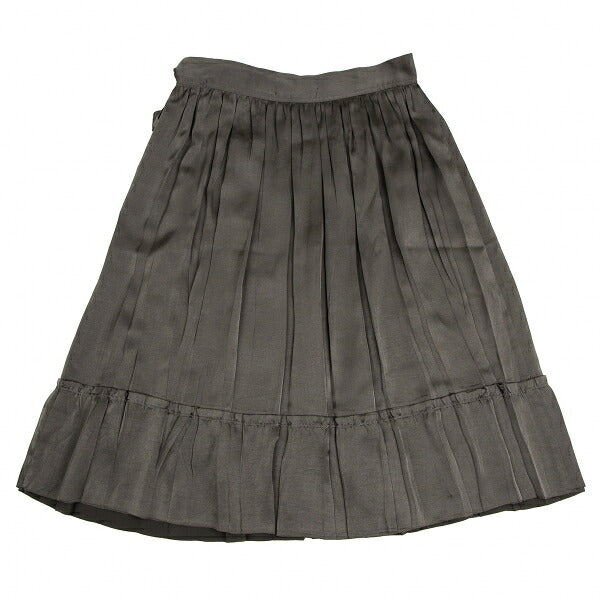 ISSEY MIYAKE Poly Gather Pleat Skirt Brown Size 2