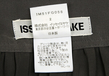 ISSEY MIYAKE Poly Gather Pleat Skirt Brown Size 2