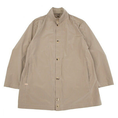 Papas Poly-Nylon Zip-Up Embroidered Coat Mocha Size M