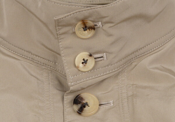 Papas Poly-Nylon Zip-Up Embroidered Coat Mocha Size M