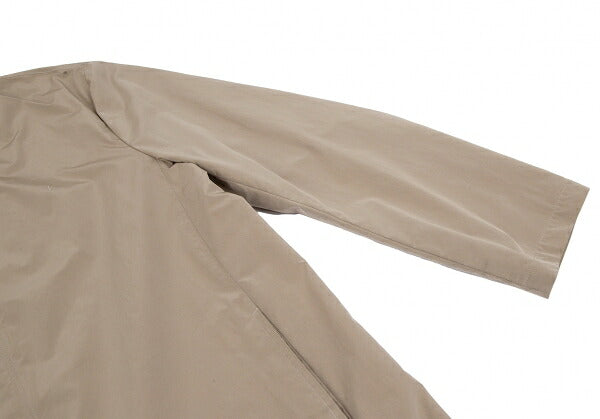 Papas Poly-Nylon Zip-Up Embroidered Coat Mocha Size M