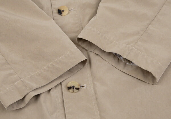 Papas Poly-Nylon Zip-Up Embroidered Coat Mocha Size M