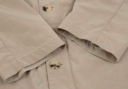 Papas Poly-Nylon Zip-Up Embroidered Coat Mocha Size M