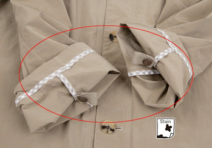 Papas Poly-Nylon Zip-Up Embroidered Coat Mocha Size M