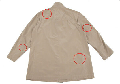 Papas Poly-Nylon Zip-Up Embroidered Coat Mocha Size M