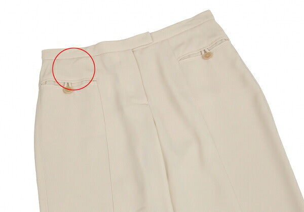 GIORGIO ARMANI Panel Relaxed Rayon Pants Beige Size M