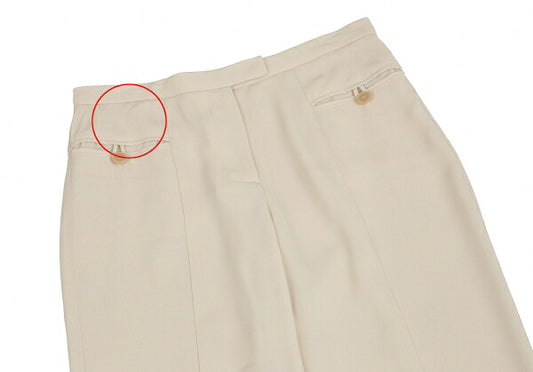 GIORGIO ARMANI Panel Relaxed Rayon Pants Beige Size M