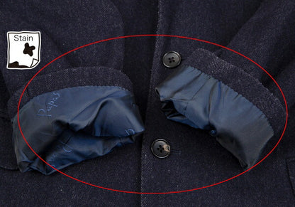 Papas Wool Cashmere 3B Jacket Navy Size 48M