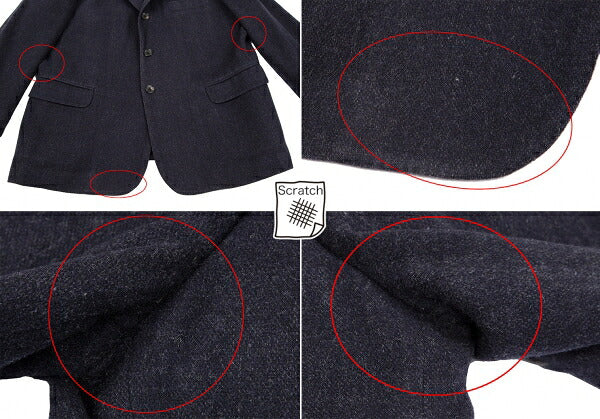 Papas Wool Cashmere 3B Jacket Navy Size 48M