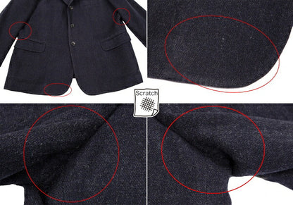 Papas Wool Cashmere 3B Jacket Navy Size 48M