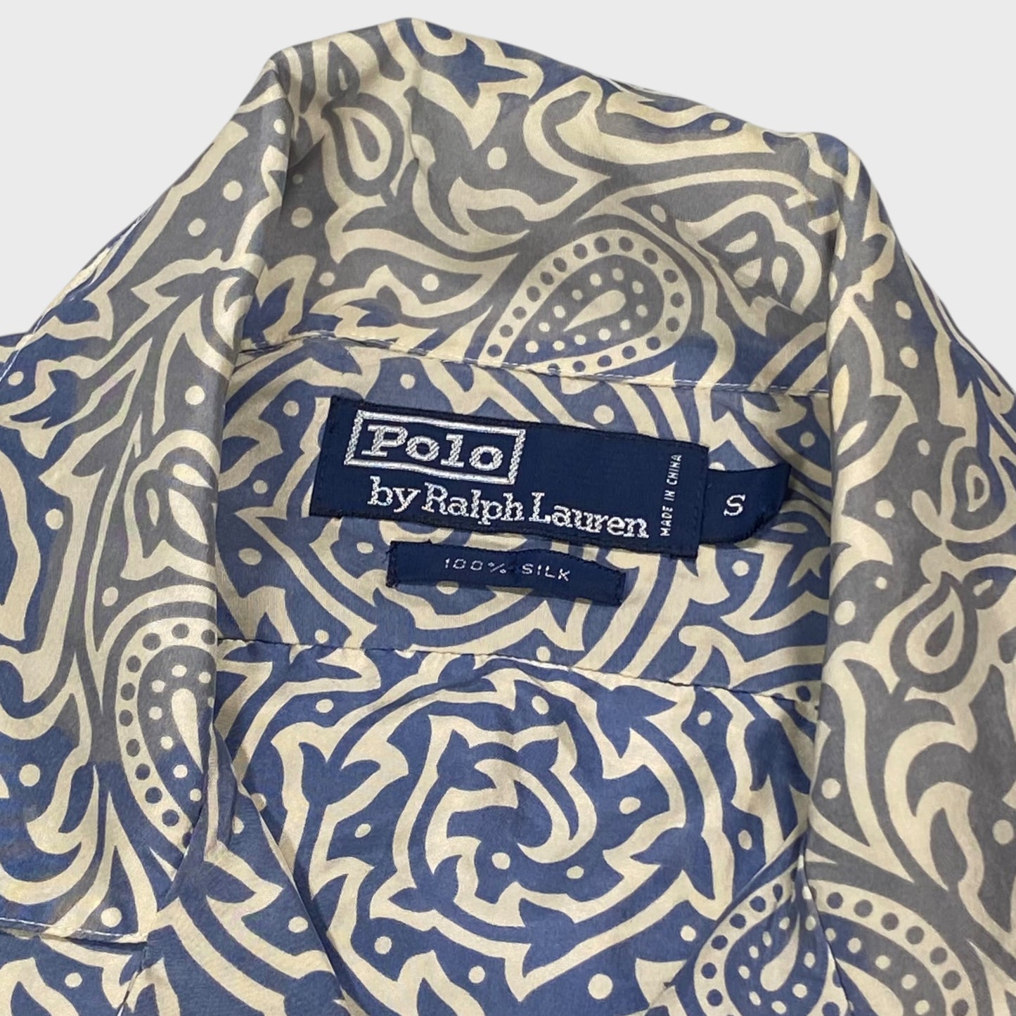 Polo by Ralph Lauren 90s Patterned Silk Shirt Size S