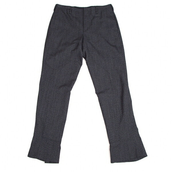 PRADA Wool Nylon Panel Design Pants Navy Size 46