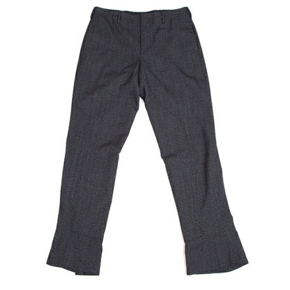 PRADA Wool Nylon Panel Design Pants Navy Size 46