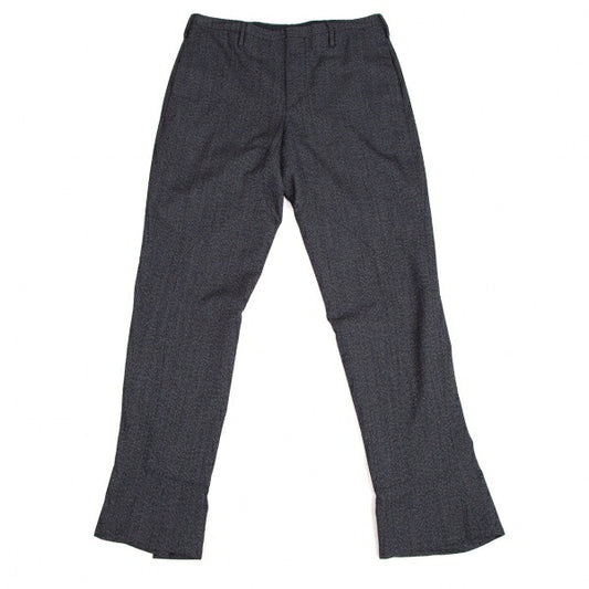 PRADA Wool Nylon Panel Design Pants Navy Size 46