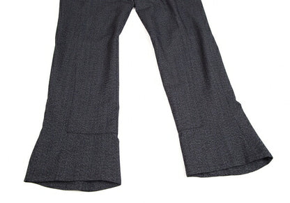 PRADA Wool Nylon Panel Design Pants Navy Size 46