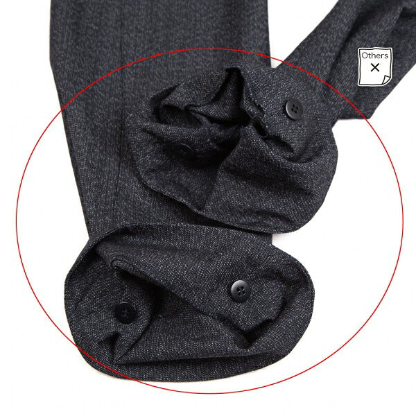 PRADA Wool Nylon Panel Design Pants Navy Size 46