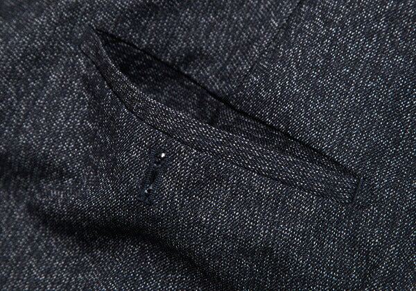 PRADA Wool Nylon Panel Design Pants Navy Size 46