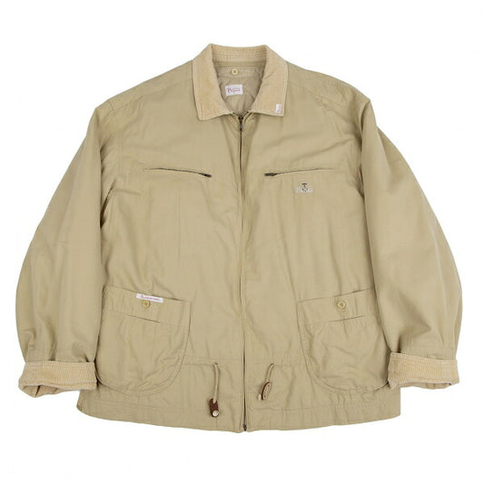 Papas Quilted Liner Hunting Jacket Beige Cotton Blend Size L