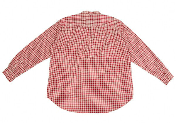 Papas Red Ivory Cotton Check Long Sleeve Shirt Size L