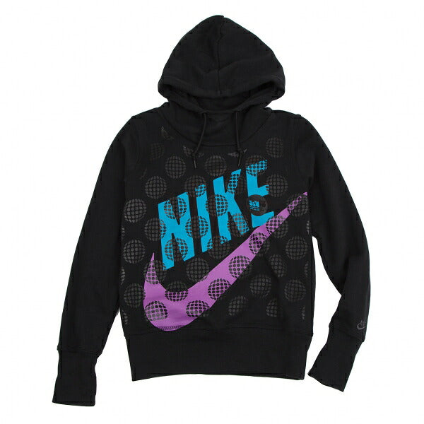 NIKE x COMME des GARCONS Dot Logo Print Fleece Hoodie Black Size M