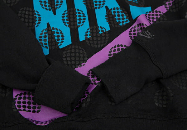 NIKE x COMME des GARCONS Dot Logo Print Fleece Hoodie Black Size M