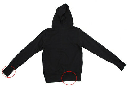 NIKE x COMME des GARCONS Dot Logo Print Fleece Hoodie Black Size M