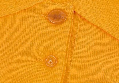 Vivienne Westwood Orb Embroidered Knit Shirt Yellow Polo Size M