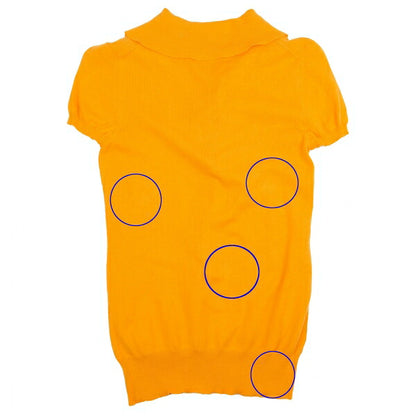 Vivienne Westwood Orb Embroidered Knit Shirt Yellow Polo Size M