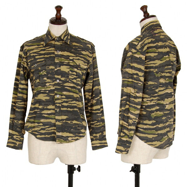 JUNYA WATANABE MAN PINK Camo Print Shirt Green Size S
