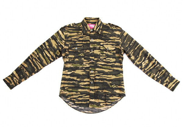 JUNYA WATANABE MAN PINK Camo Print Shirt Green Size S