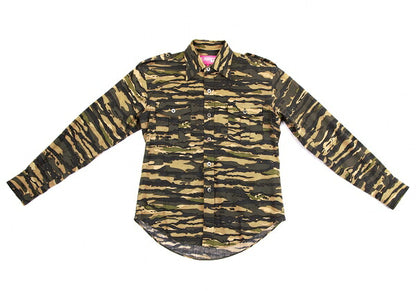JUNYA WATANABE MAN PINK Camo Print Shirt Green Size S