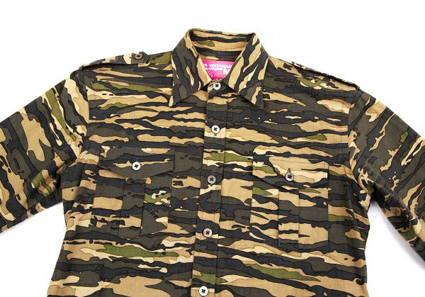 JUNYA WATANABE MAN PINK Camo Print Shirt Green Size S