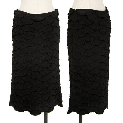 Salvatore Ferragamo Rayon Poly Skirt Black Size L