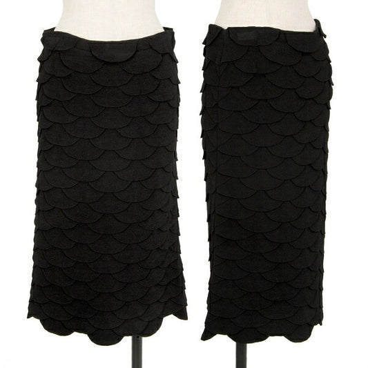 Salvatore Ferragamo Rayon Poly Skirt Black Size L
