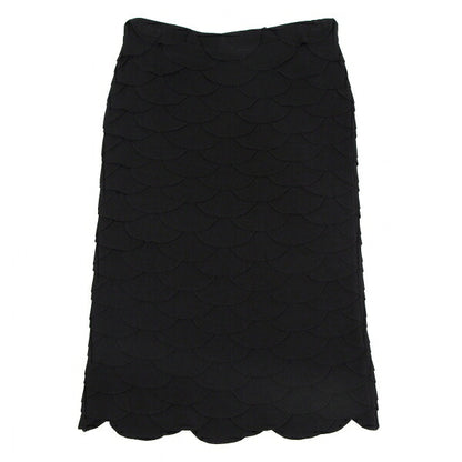 Salvatore Ferragamo Rayon Poly Skirt Black Size L