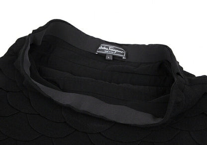 Salvatore Ferragamo Rayon Poly Skirt Black Size L