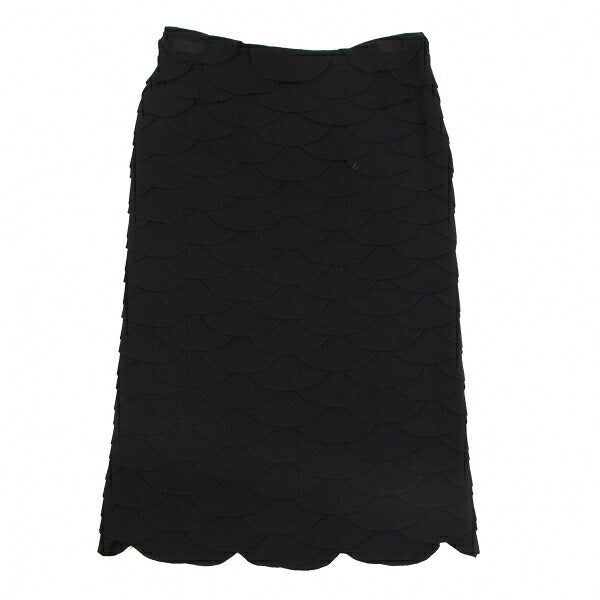Salvatore Ferragamo Rayon Poly Skirt Black Size L