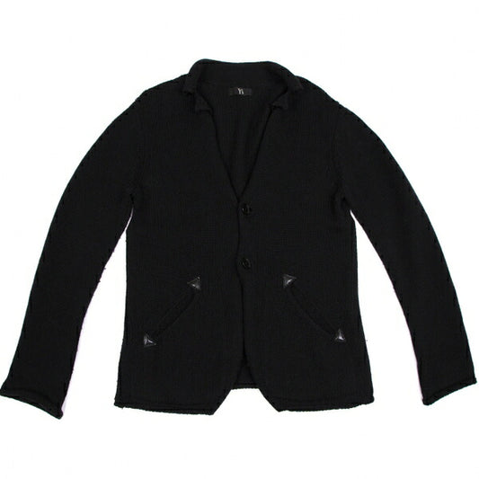 Y's for men Alpaca Arrow Pocket Knit Jacket Black Size 2