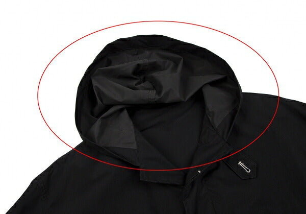 Y's for men Rubber Bonded Hooded Coat Black Size L
