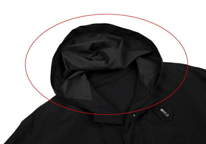 Y's for men Rubber Bonded Hooded Coat Black Size L