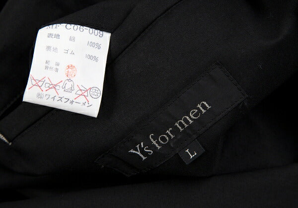 Y's for men Rubber Bonded Hooded Coat Black Size L