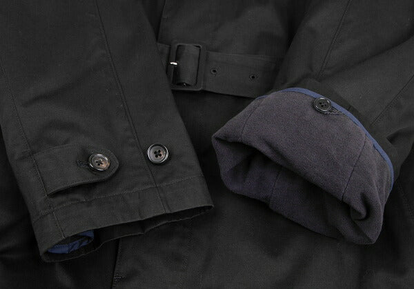 Y's for men Cotton Fleece-Lined Coat Charcoal Black Size S
