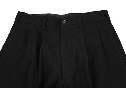 Y's for men Old Gabardine Two-Pleat Pants Black Size S