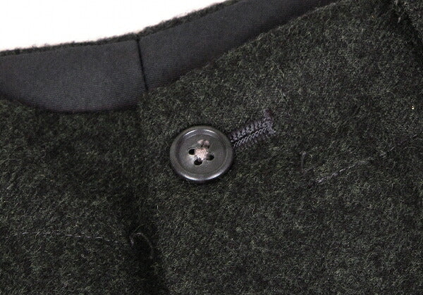 Y's for men Flannel Wool Pleated Pants Charcoal Green Size S