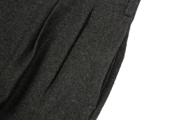 Y's for men Flannel Wool Pleated Pants Charcoal Green Size S